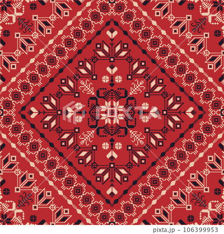 Latvian embroidery vector seamless pattern 49 Latvian embroidery vector seamless pattern 49 106399953