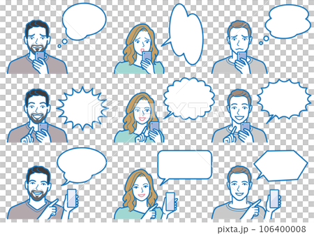 操作智能手機的人的矢量圖 操作智能手機的人的矢量圖 106400008