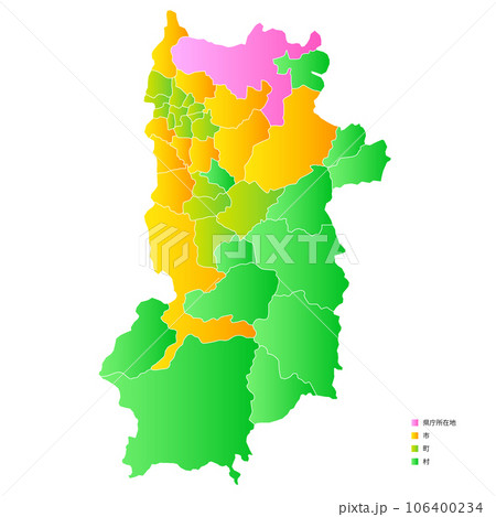 奈良県と市町村地図 奈良県と市町村地図 106400234