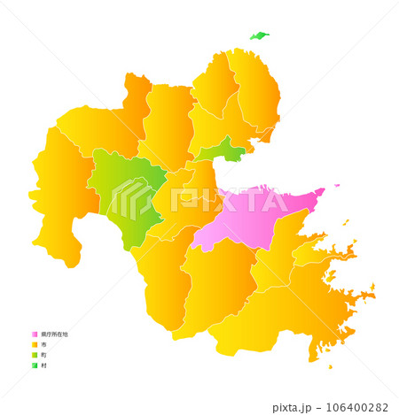 大分県と市町村地図 106400282