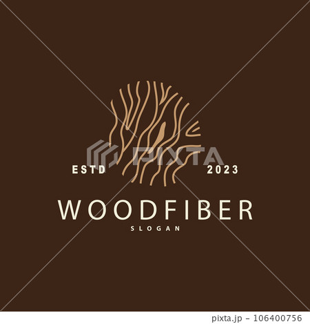 Wood Logo, Wood Fiber Bark Layer Vector, Tree Trunk Inspiration Illustration Design Wood Logo, Wood Fiber Bark Layer Vector, Tree Trunk Inspiration Illustration Design 106400756