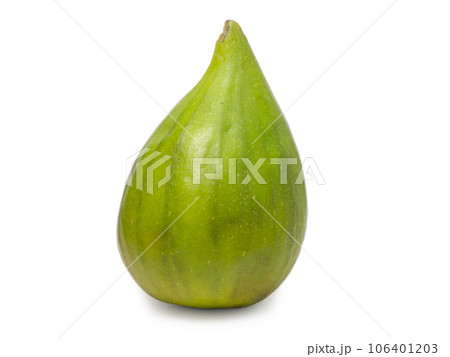 Green figs on a white background. Fresh wine berry. The green fruit of the southern tree. Raw food. Sweet fig. Green figs on a white background. Fresh wine berry. The green fruit of the southern tree. Raw food. Sweet fig. 106401203