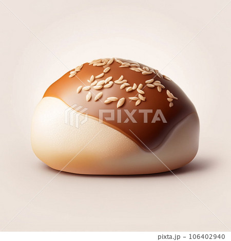 Burger stuffed steamed bun, chinese bun. food vector illustration AI-generative 106402940