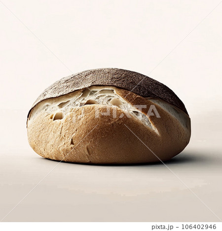 loaf of bread ciabatta isolated on a white background. food vector illustration AI-generative 106402946