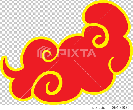 The red Chinese cloud symbol royalty for decor image The red Chinese cloud symbol royalty for decor image 106403080