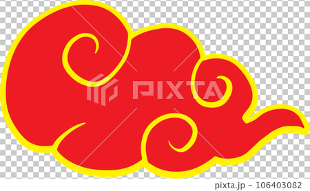 The red Chinese cloud  symbol royalty for decor image 106403082