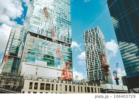 変貌する東京 工事中の渋谷駅西口周辺 2023.08　b-5 フィルム調 106403729