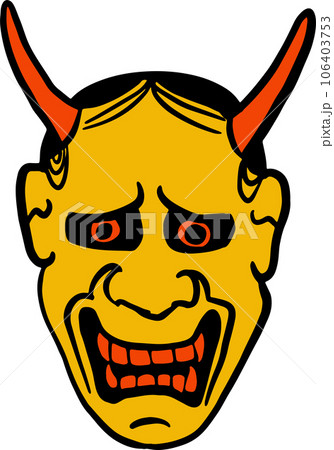 The Japanese mask  Art line image 106403753