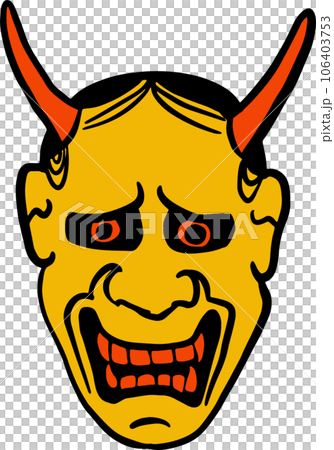 The Japanese mask  Art line image 106403753