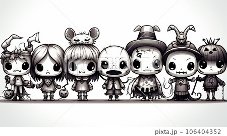 少し怖くてかわいらしいハロウィン用のイラスト