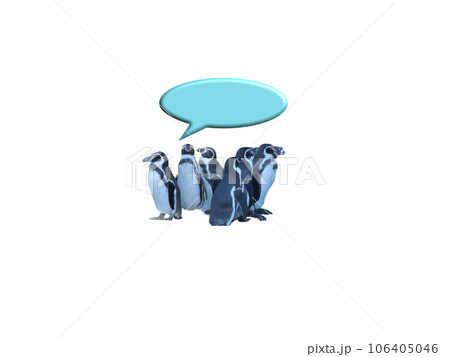 たくさんのペンギンと吹き出し 106405046