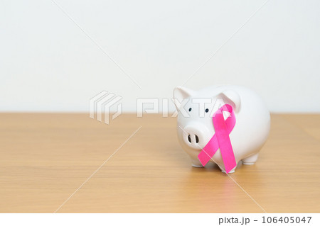 October Breast Cancer Awareness month, Pink Ribbon with Piggy Bank for support illness life. Health, Donation, Charity, Campaign, Money Saving, Fund, women day and World cancer day concept October Breast Cancer Awareness month, Pink Ribbon with Piggy Bank for support illness life. Health, Donation, Charity, Campaign, Money Saving, Fund, women day and World cancer day concept 106405047