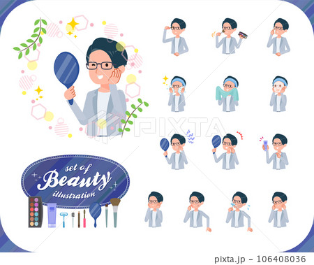 美容に関するプログラマエンジニア男性のセット 106408036