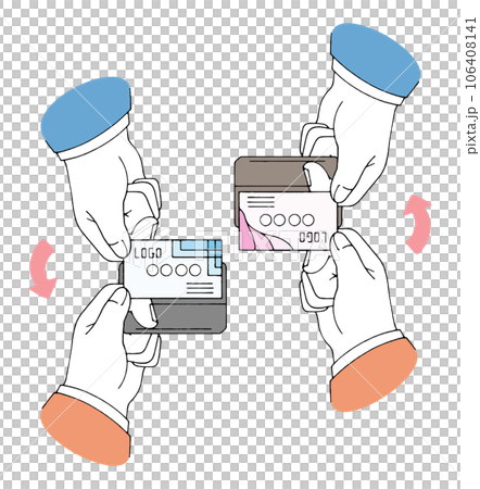 How to move when exchanging business cards 106408141