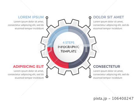 Circle Infographics with Gear 106408247