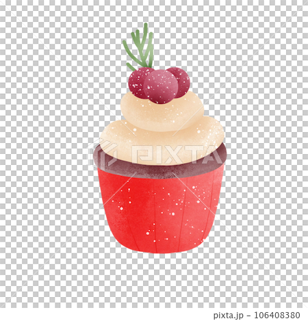 tasty cupcake in a glass bowl 106408380