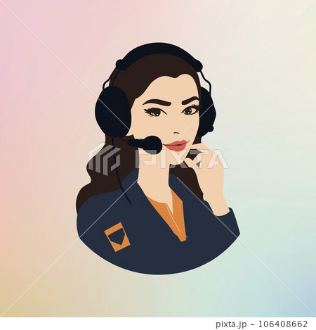 Person with Headphones and Blue Suit 106408662