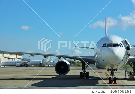 羽田駐機場に佇む旅客機 羽田駐機場に佇む旅客機 106409161