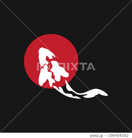 Koi Fish Logo Design, Chinese Lucky And Triumph Ornamental Fish Vector, Company Brand Gold Fish Icon 106409162