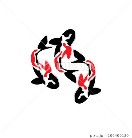 Koi Fish Logo Design, Chinese Lucky And Triumph Ornamental Fish Vector, Company Brand Gold Fish Icon Koi Fish Logo Design, Chinese Lucky And Triumph Ornamental Fish Vector, Company Brand Gold Fish Icon 106409180
