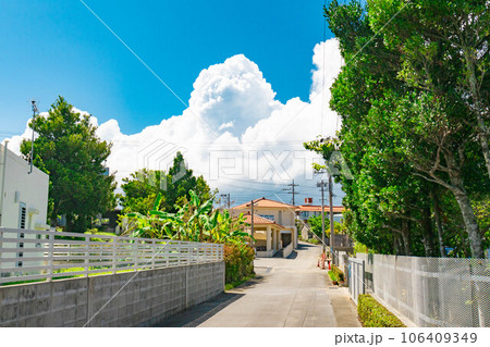 沖縄の街並み風景　宜野座村松田 106409349