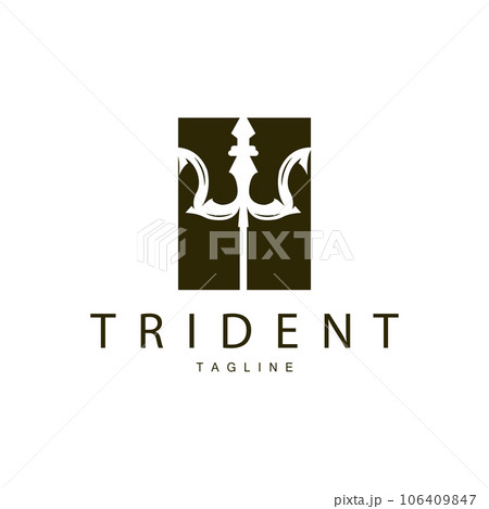 Trident Weapon Logo, Vector Spear of King Poseidon Neptune, Symbol Template Design Trident Weapon Logo, Vector Spear of King Poseidon Neptune, Symbol Template Design 106409847