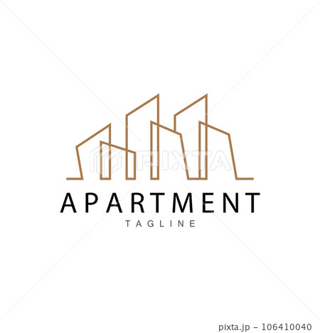 Apartment Building Logo, Modern Design Style Line Vector Symbol Illustration Template Apartment Building Logo, Modern Design Style Line Vector Symbol Illustration Template 106410040