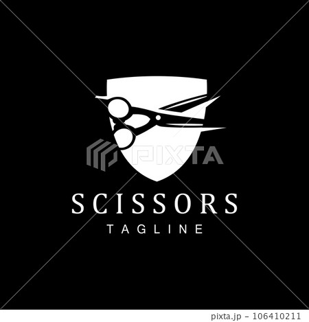 Scissors Logo, Shaver Vector, Simple Barber Shop Design, Icon, Background, Symbol, Template 106410211