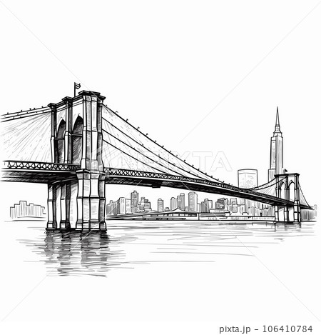 brooklyn bridge illustration