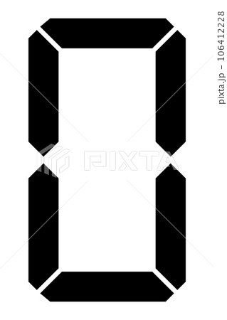 デジタル数字の0（黒） 106412228