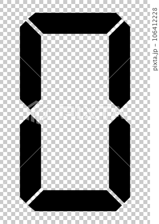 デジタル数字の0（黒） 106412228