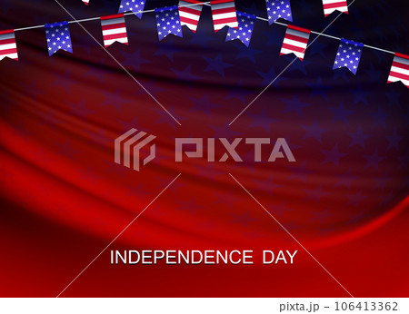 America flag abstract composition, isolated garland America flag abstract composition, isolated garland 106413362