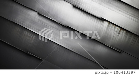 Metal background. Abstract modern metalic texture. Futuristic metal plates banner 106413397
