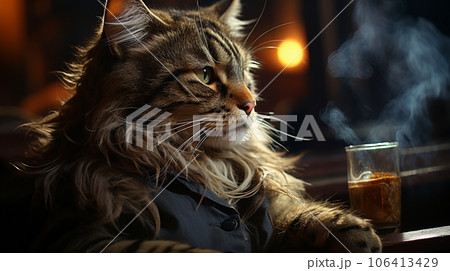 ボス猫：飼い主をも顎で使いそうなほど貫禄のある猫。