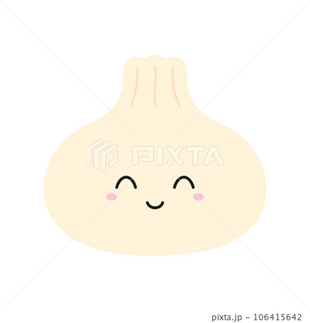 cartoon dumpling character isolated on white cartoon dumpling character isolated on white 106415642
