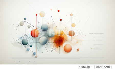 シンプルでポップで幾何学的な水彩画背景
