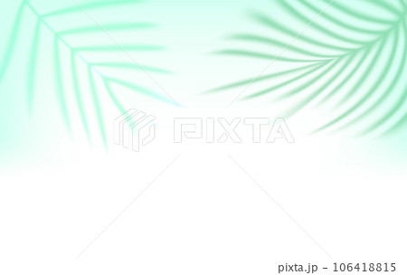 Bright wall with green shadows of palm leaves. 3d vector illustration 106418815