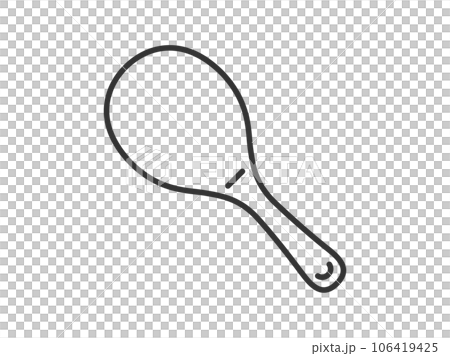 しゃもじの線画のイラスト 106419425