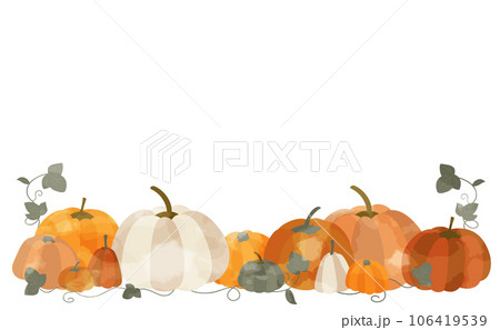 水彩かぼちゃの装飾イラスト 106419539