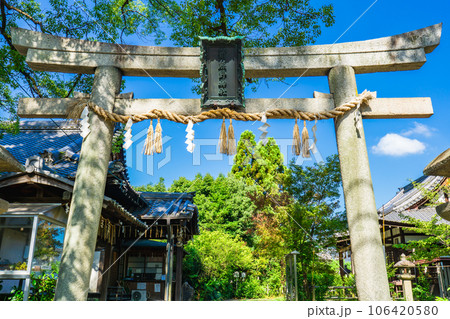 京都市東山区の新熊野神社 鳥居 京都市東山区の新熊野神社 鳥居 106420580