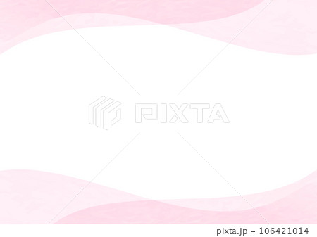 ピンクの水彩風フレーム背景 ピンクの水彩風フレーム背景 106421014