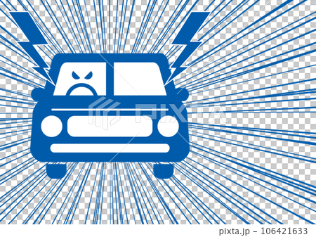 あおり運転で暴走する車のイラスト 106421633