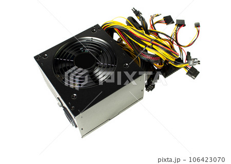 PC Power Supply isolated on white background isolated PC Power Supply isolated on white background isolated 106423070