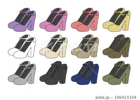 パンプスのイラストセット 106423104