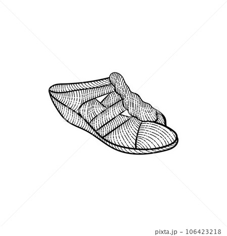 Slippers boot vintage illustration creative design 106423218