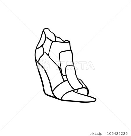Boots shoes for woman line art creative design Boots shoes for woman line art creative design 106423226