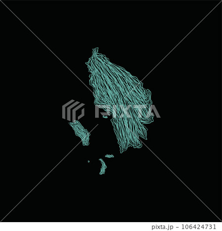 North Sumatra map artwork style design 106424731