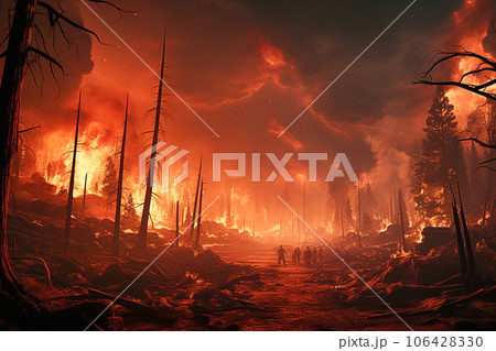 Forest fire, disaster, drought. Forest fire, disaster, drought. 106428330