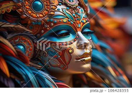 A group of people wearing Venetian Carnival - Stock Illustration  [103265065] - PIXTA