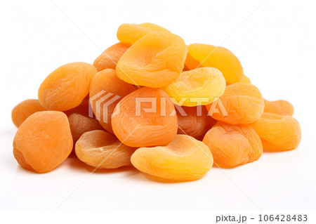 Dried apricots isolated on white Dried apricots isolated on white 106428483